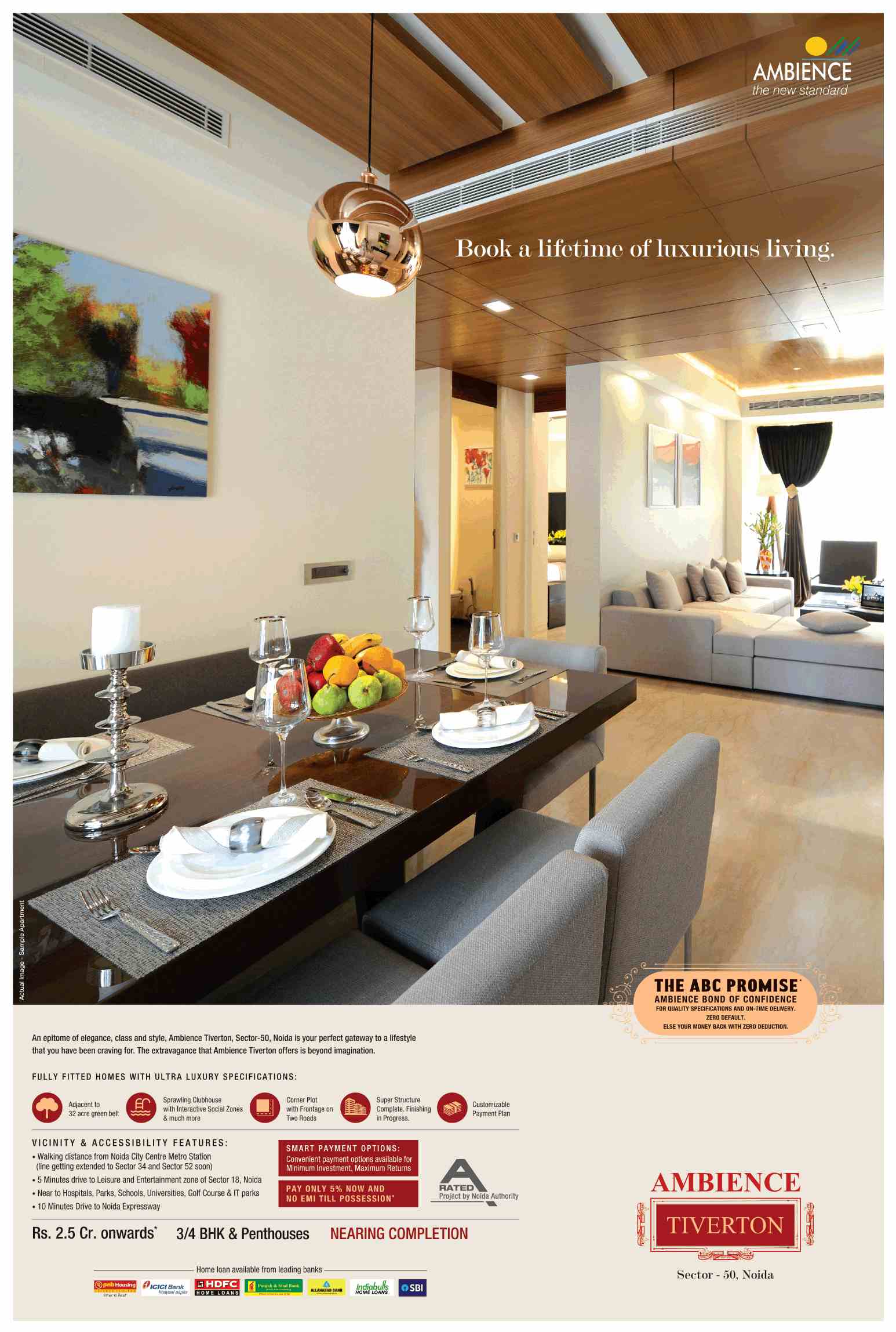 Book a lifetime of luxurious living at Ambience Tiverton in Noida